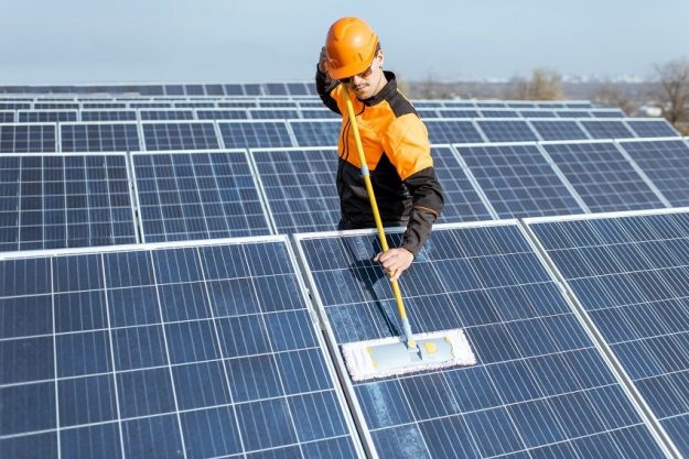 solar panel cleaning