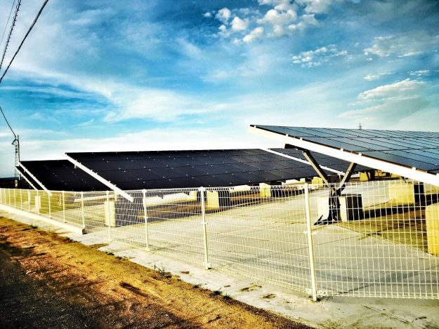 Solar panel field